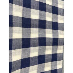 Blue & White Gingham Checkered Fabric - 1/2 yard x 58" Cotton for Sewing Crafts
